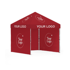 10×10 FT Enclosed Custom Canopy Tent – Full Wall Printing, Heavy-Duty Outdoor Promotional & Exhibition Tent